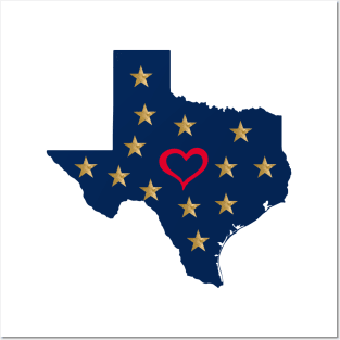Texas Love and Shining Stars in the Lone Star State Posters and Art